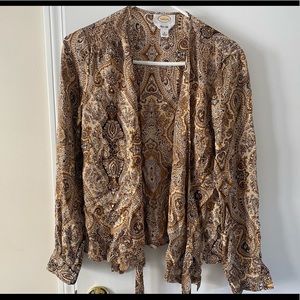 Vintage Talbots Silk Wrap Top